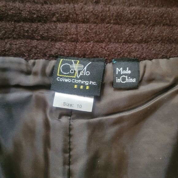 CoVelo Wool Zip Front Skirt Size 10 - Picture 4 of 5